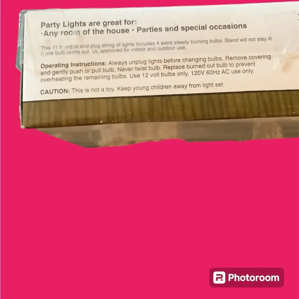 BAMBOO LIGHTS, INDOOR/OUTDOOR. TEN PC. SET OF STRING LIGHTS. 11 FT. STRAND. NWT!